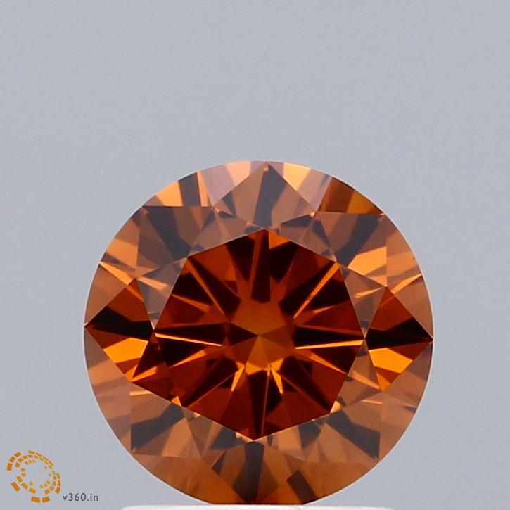 1.50 Ct. Fancy Orange Round Lab Grown Diamond