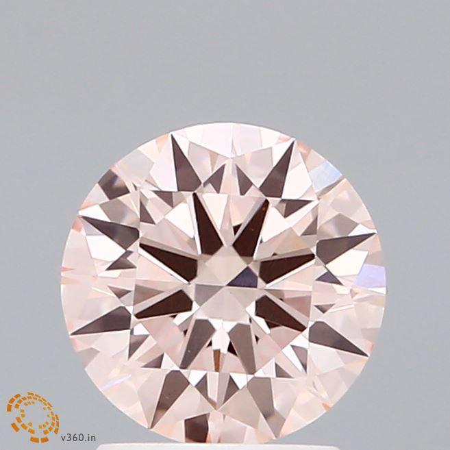 1.35 Ct. Fancy Intense Pink Round Lab Grown Diamond