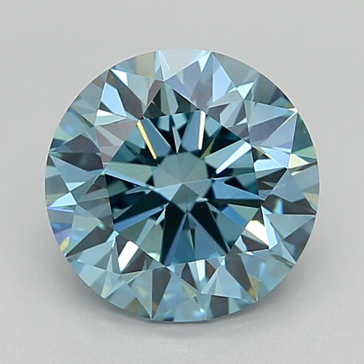 2.00 Ct. Fancy Vivid  Blue Round Lab Grown Diamond