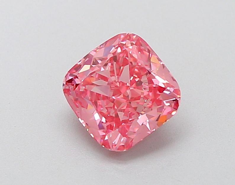 1.21 Ct. Fancy Vivid  Pink Cushion Lab Grown Diamond