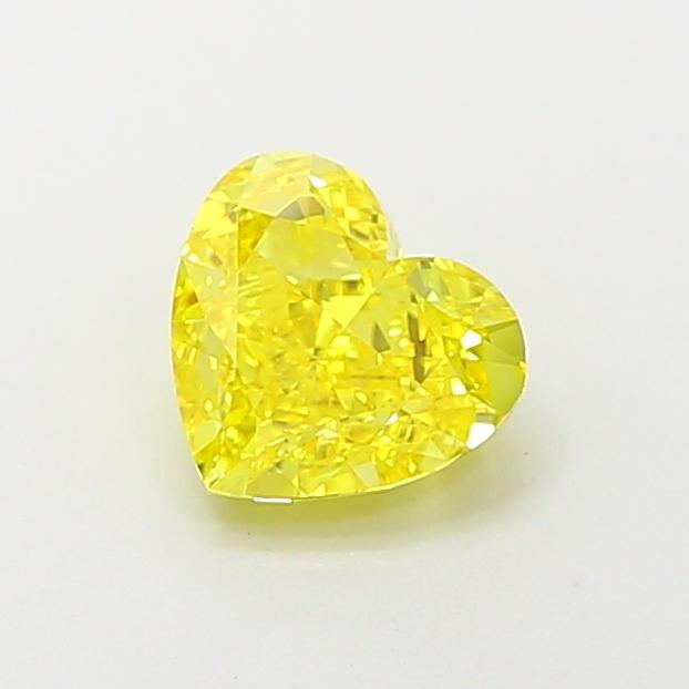 1.07 Ct. Fancy Vivid  Yellow Heart Lab Grown Diamond