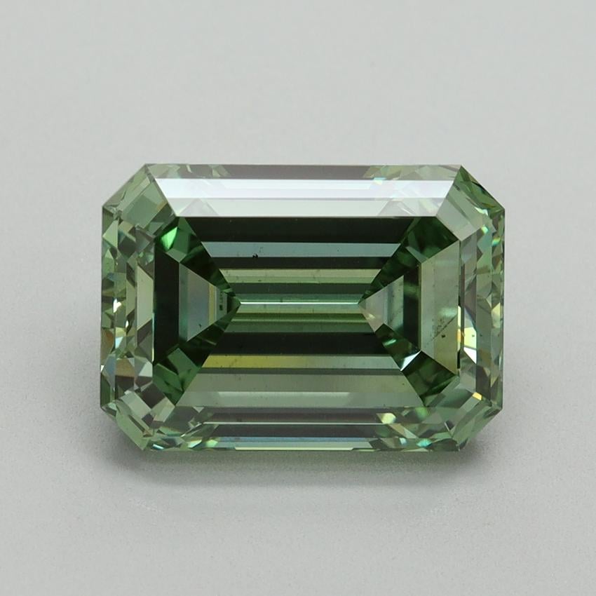 4.18 Ct. Fancy Vivid Green Emerald Lab Grown Diamond