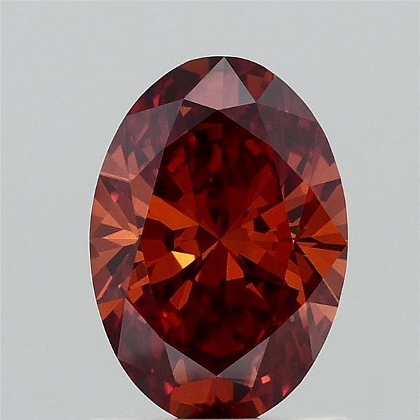 1.10 Ct. Fancy Intense Brownish Orange Oval Lab Grown Diamond