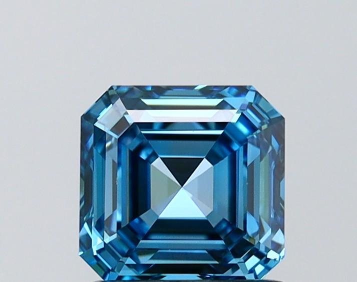 1.32 Ct. Fancy Vivid Blue Asscher Lab Grown Diamond
