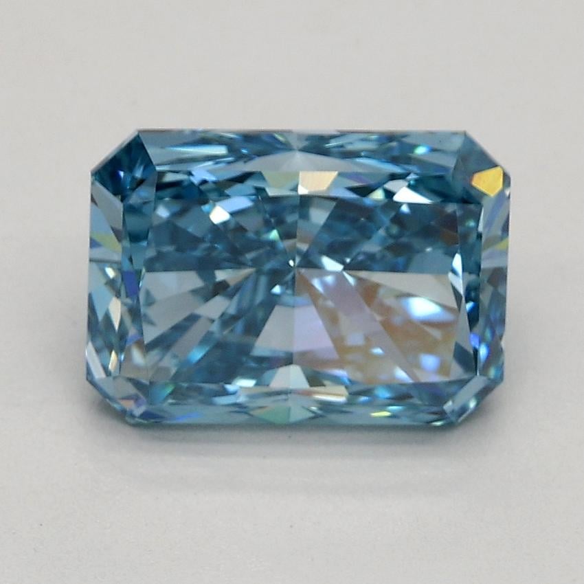 1.59 Ct. Fancy Vivid Blue Radiant Lab Grown Diamond