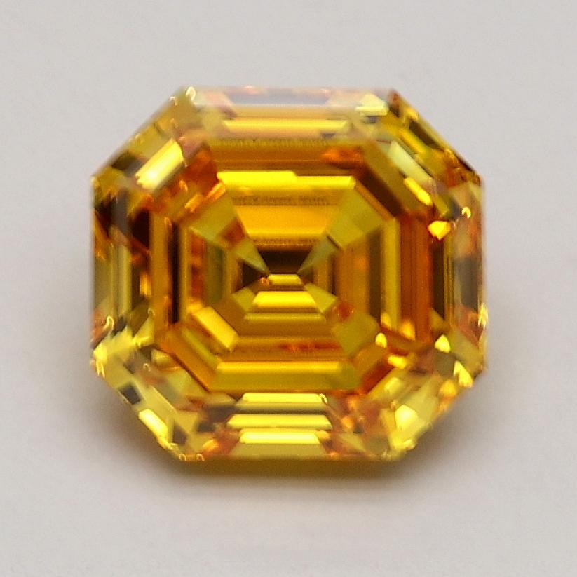 1.47 Ct. Fancy Vivid Yellowish Orange Emerald Lab Grown Diamond