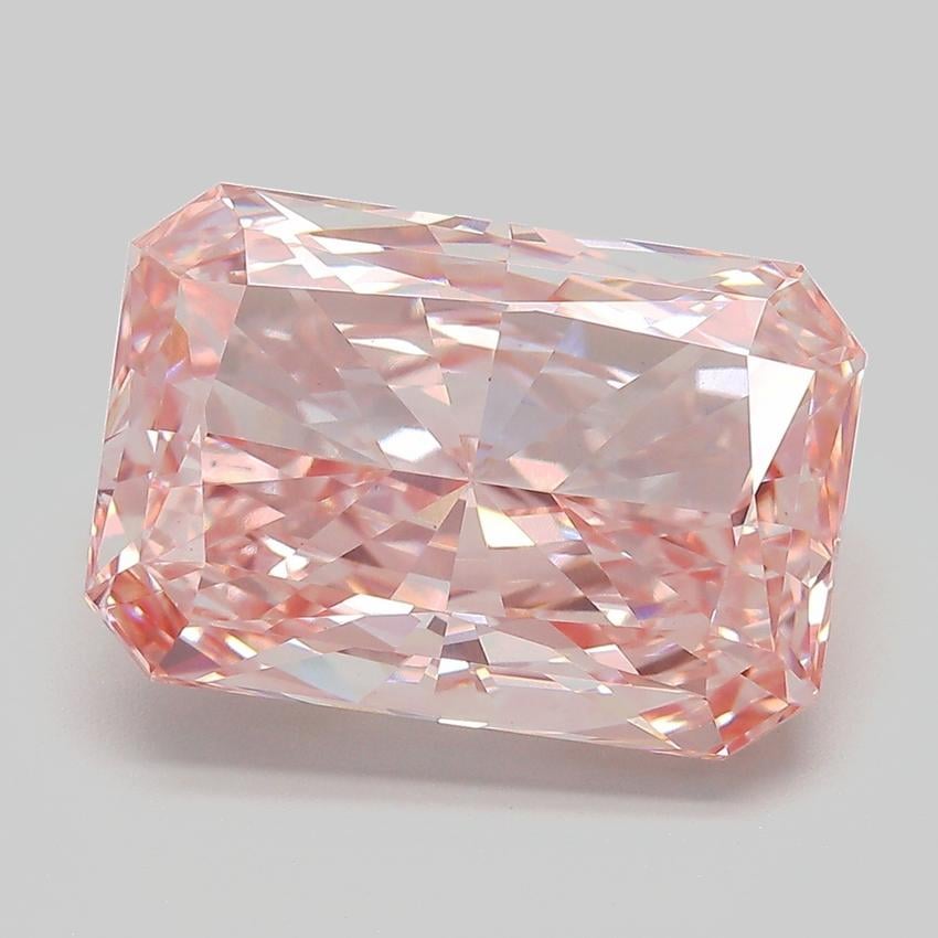8.58 Ct. Fancy Intense Pink Radiant Lab Grown Diamond