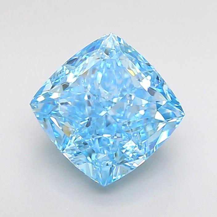 2.05 Ct. Fancy Vivid  Blue Cushion Lab Grown Diamond