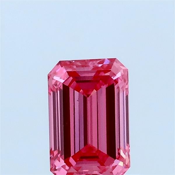 0.59 Ct. Fancy Vivid Pink Emerald Lab Grown Diamond