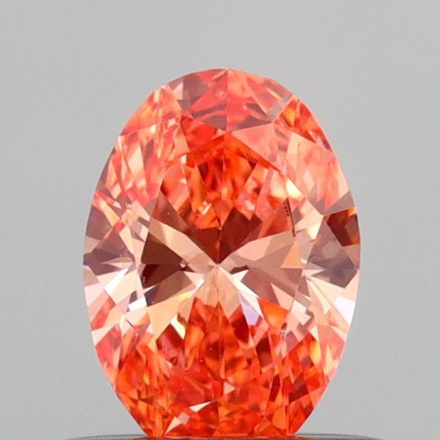 0.42 Ct. Fancy Vivid Pink Oval Lab Grown Diamond