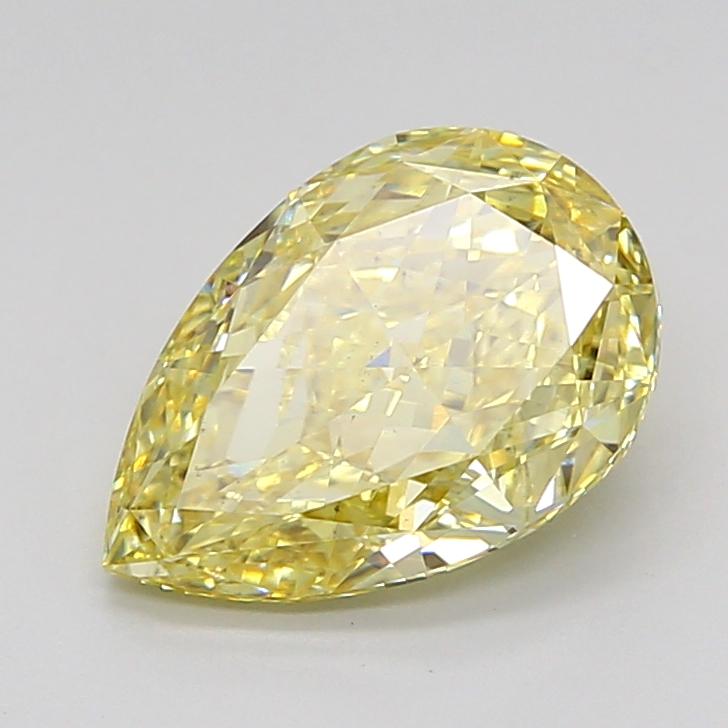 2.47 Ct. Fancy Intense Yellow Pear Lab Grown Diamond