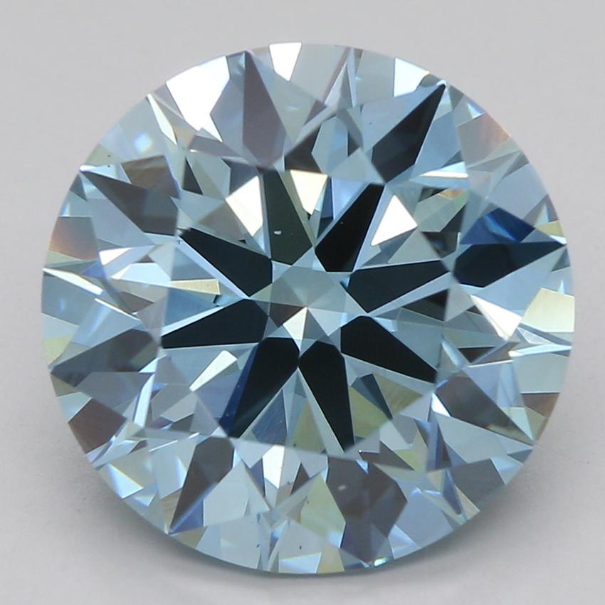 4.00 Ct. Fancy Vivid Blue Round Lab Grown Diamond