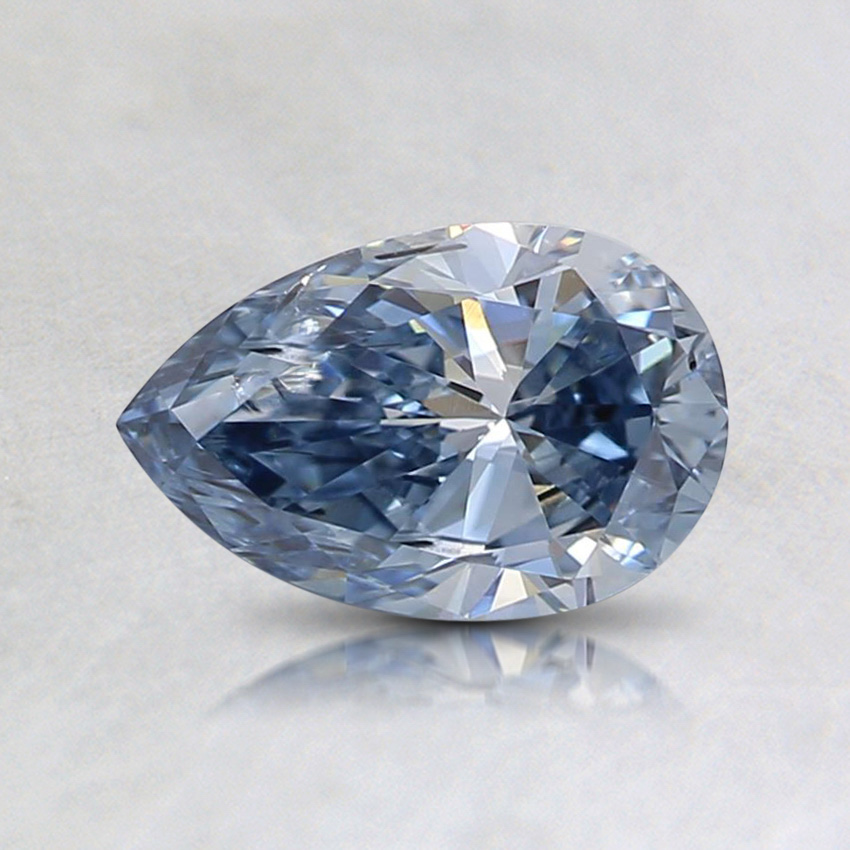 0.67 Ct. Fancy Intense Blue Pear Lab Grown Diamond