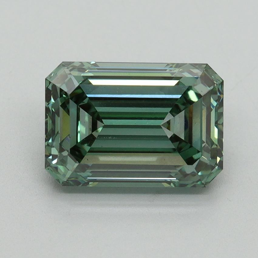 3.03 Ct. Fancy Vivid Green Emerald Lab Grown Diamond