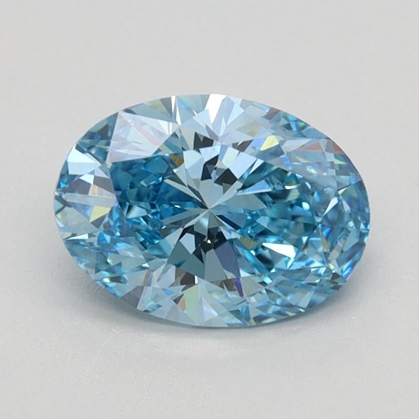 1.09 Ct. Fancy Vivid Blue Oval Lab Grown Diamond