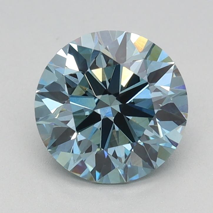 1.11 Ct. Fancy Vivid Blue Round Lab Grown Diamond
