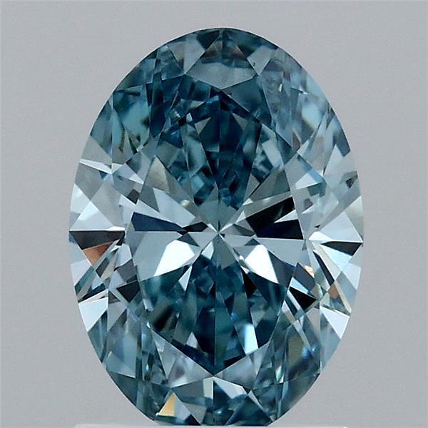1.40 Ct. Fancy Vivid Blue Oval Lab Grown Diamond