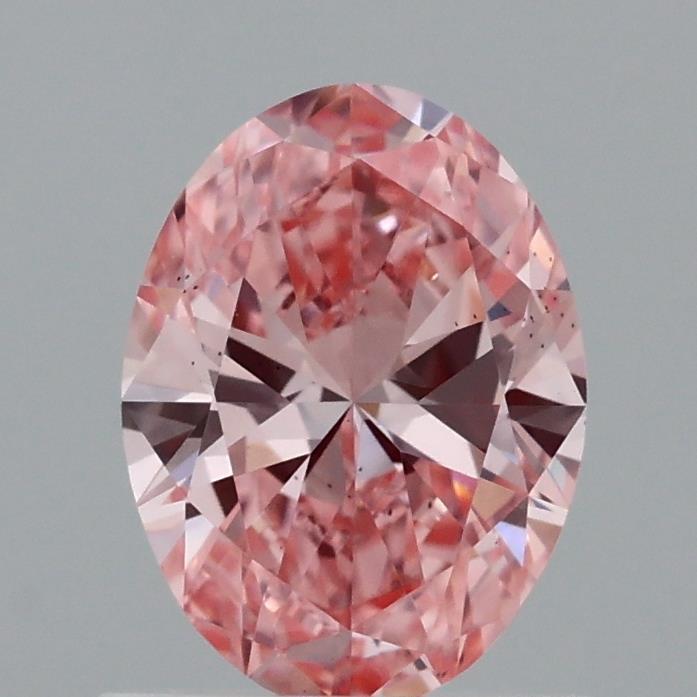 0.82 Ct. Fancy Vivid Pink Oval Lab Grown Diamond