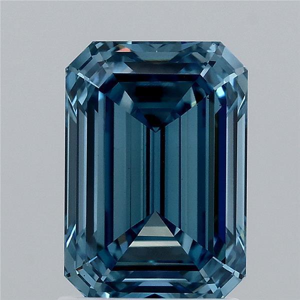 1.95 Ct. Fancy Vivid Blue Emerald Lab Grown Diamond