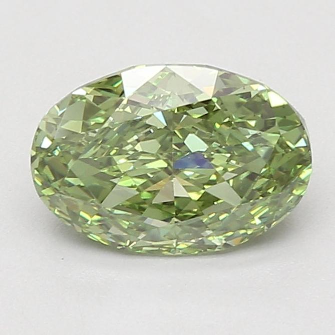 2.10 Ct. Fancy Vivid Green Oval Lab Grown Diamond