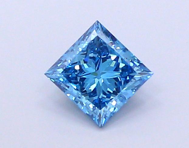 1.01 Ct. Fancy Vivid Blue Princess Lab Grown Diamond