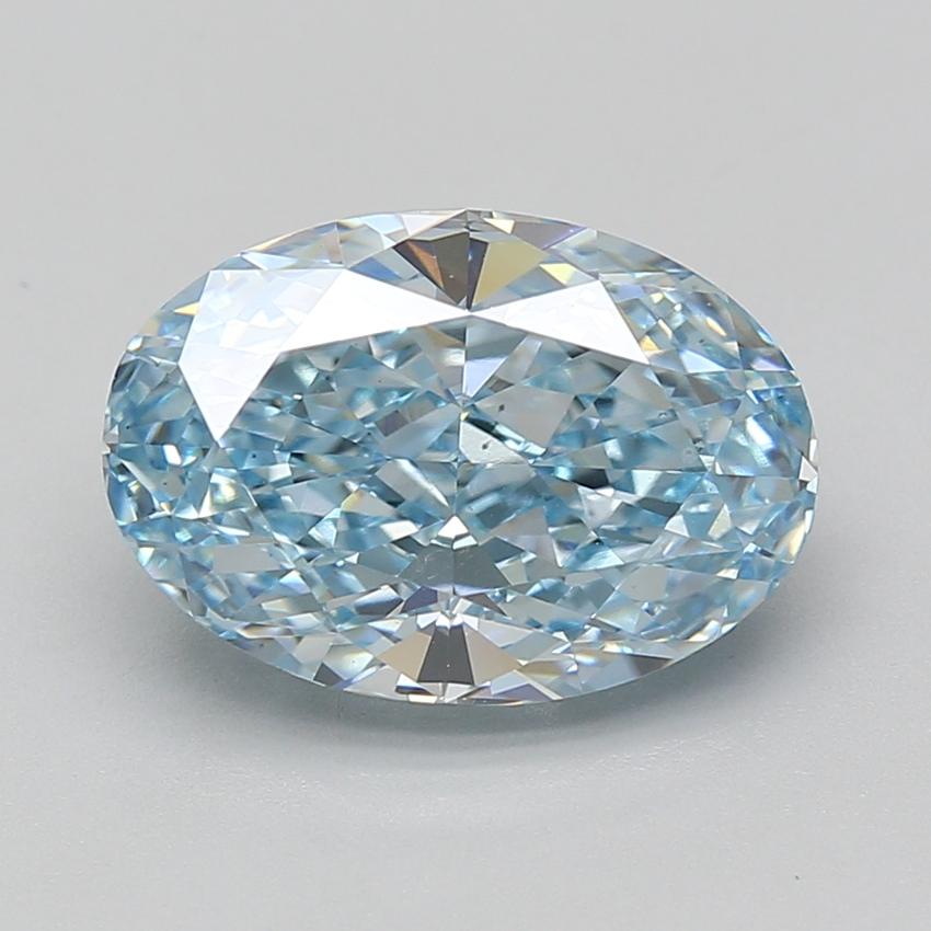 5.01 Ct. Fancy Vivid Blue Oval Lab Grown Diamond