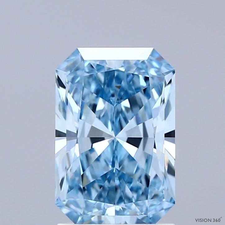 1.85 Ct. Fancy Vivid Blue Radiant Lab Grown Diamond