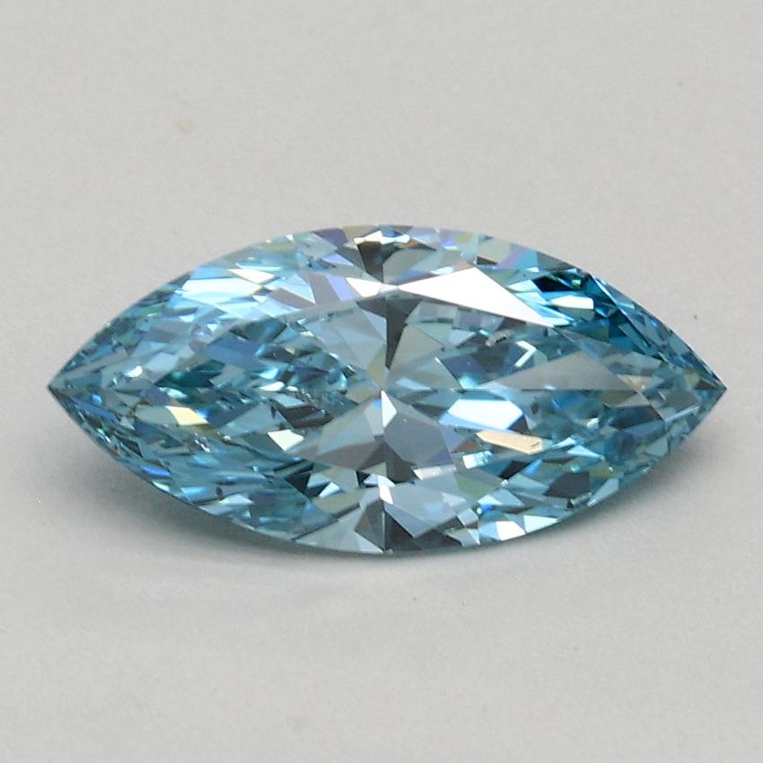 0.81 Ct. Fancy Vivid Blue Marquise Lab Grown Diamond