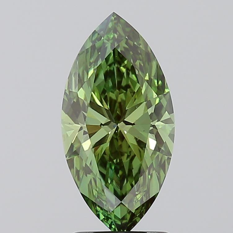 2.02 Ct. Fancy Vivid Green Marquise Lab Grown Diamond