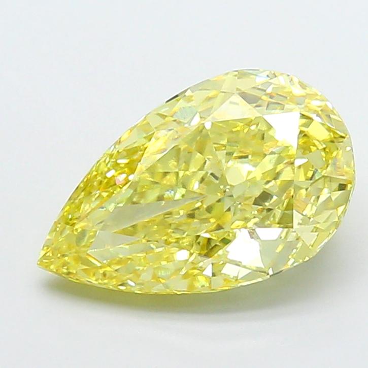 5.22 Ct. Fancy Intense  Yellow Pear Lab Grown Diamond