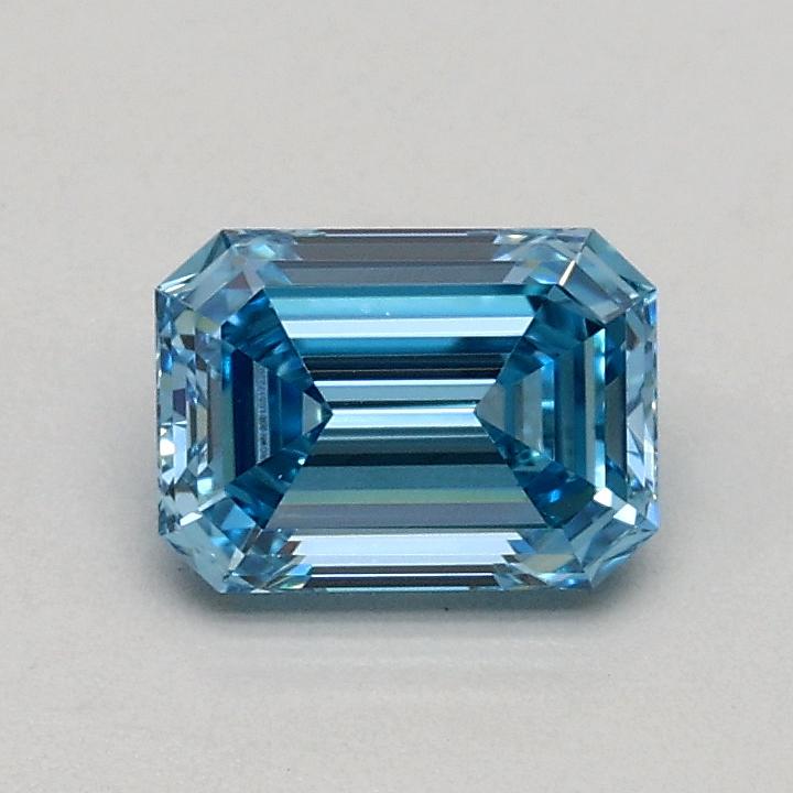0.51 Ct. Fancy Intense Blue Emerald Lab Grown Diamond