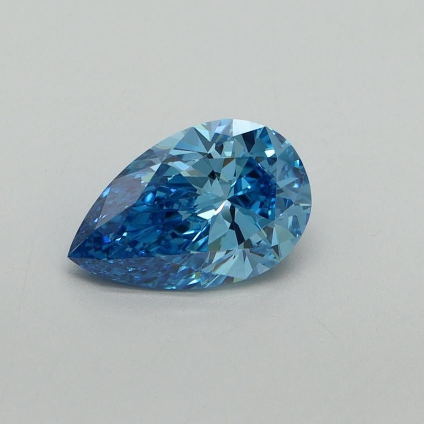1.06 Ct. Fancy Vivid Blue Pear Lab Grown Diamond