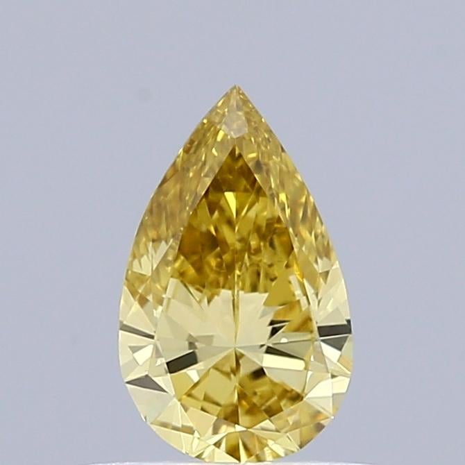0.40 Ct. Fancy Intense  Yellow Pear Lab Grown Diamond
