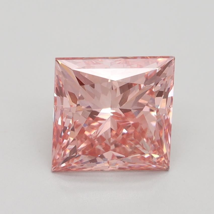 3.00 Ct. Fancy Vivid Pink Princess Lab Grown Diamond