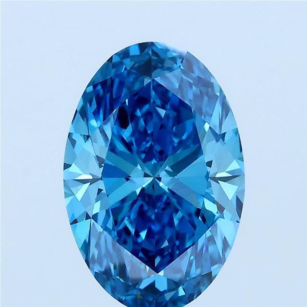 2.00 Ct. Fancy Vivid Blue Oval Lab Grown Diamond