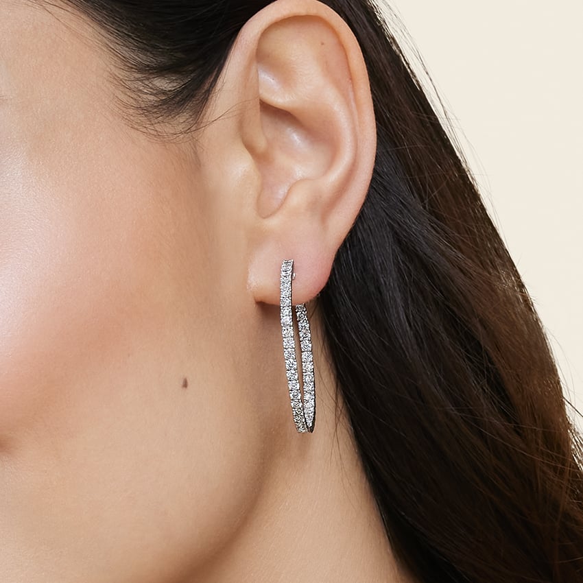 Lab Diamond Hoops