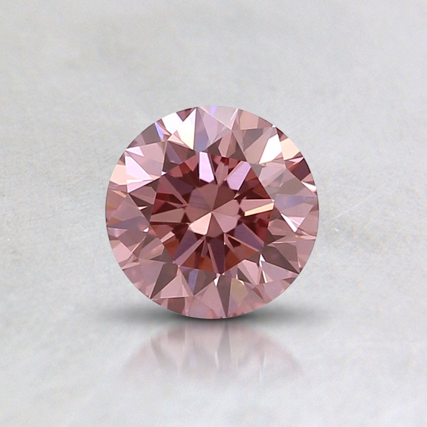 0.52 Ct. Lab Grown Fancy Intense Brownish Pink Round Diamond