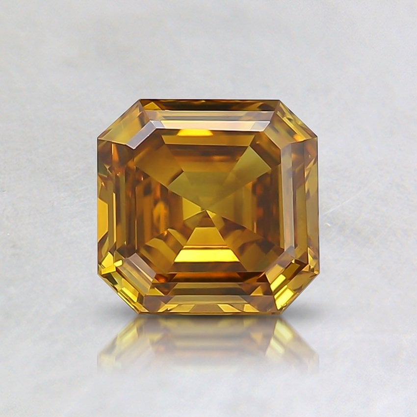 0.75 Ct. Lab Grown Fancy Deep Brownish Yellow Asscher Diamond