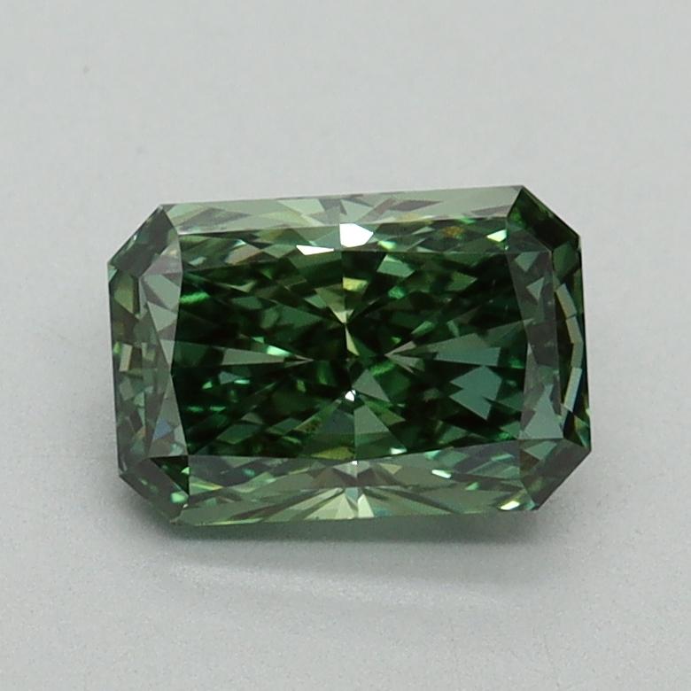 1.04 Ct. Fancy Vivid Green Radiant Lab Grown Diamond