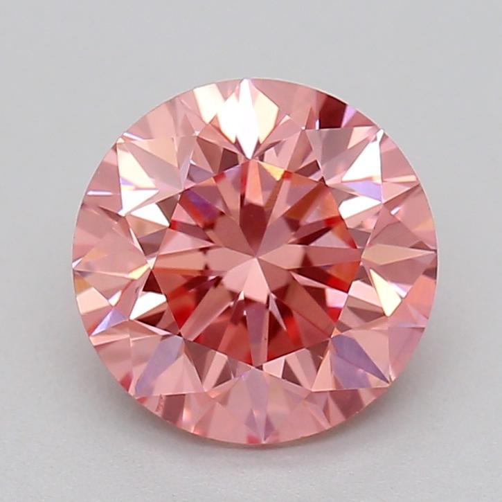 0.93 Ct. Fancy Vivid Pink Round Lab Grown Diamond