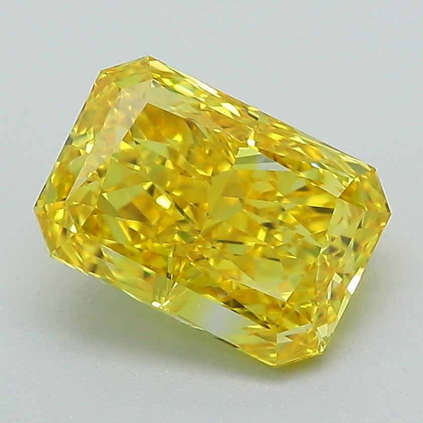 2.35 Ct. Fancy Vivid Yellow Radiant Lab Grown Diamond