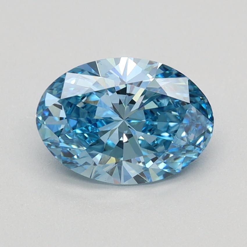 1.09 Ct. Fancy Vivid Blue Oval Lab Grown Diamond