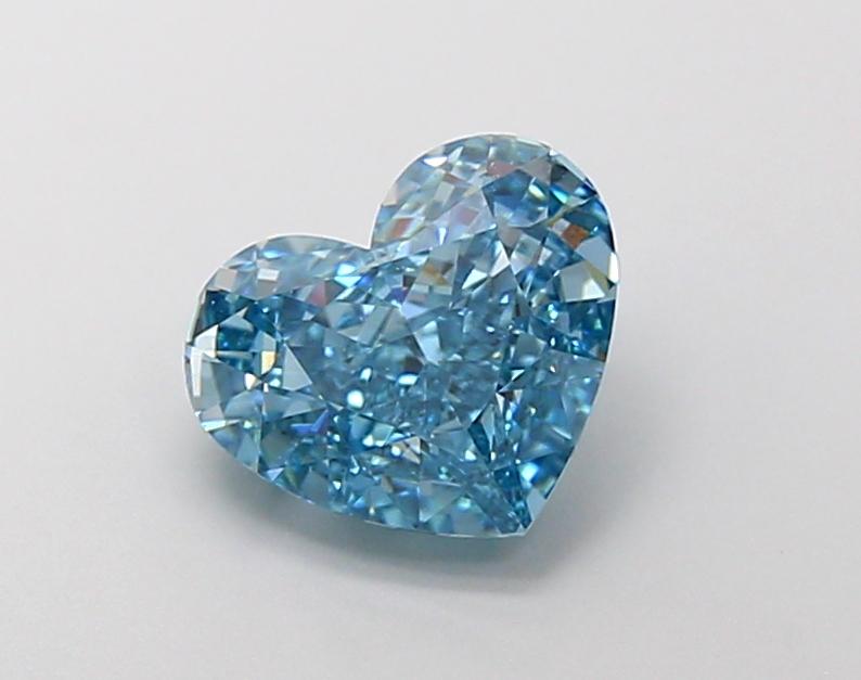 2.79 Ct. Fancy Vivid Blue Heart Lab Grown Diamond