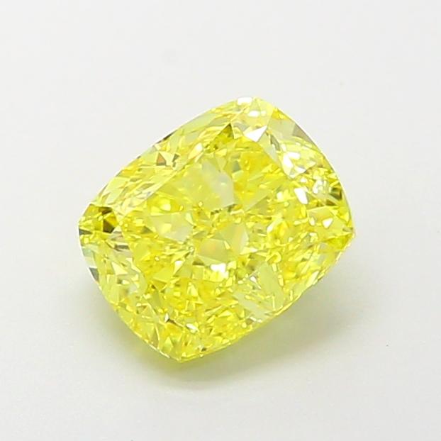 1.59 Ct. Fancy Intense Yellow Cushion Lab Grown Diamond