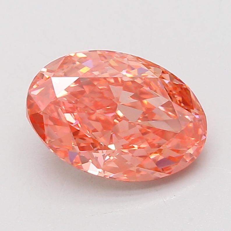 3.05 Ct. Fancy Vivid Pink Oval Lab Grown Diamond
