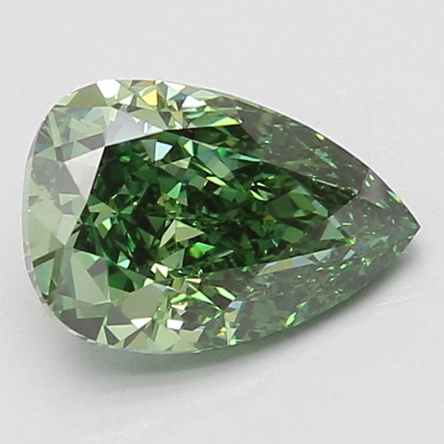 2.06 Ct. Fancy Vivid Green Pear Lab Grown Diamond