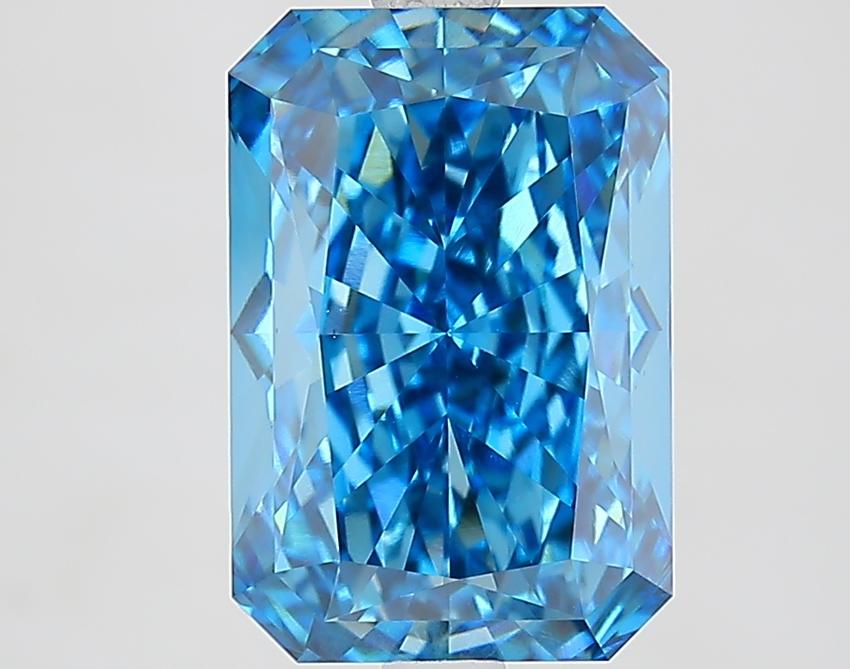 4.10 Ct. Fancy Vivid Blue Radiant Lab Grown Diamond