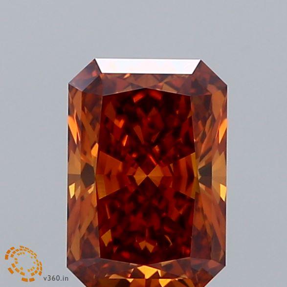 1.16 Ct. Fancy Vivid Orange Radiant Lab Grown Diamond