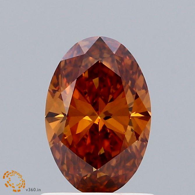 1.01 Ct. Fancy Orange Oval Lab Grown Diamond
