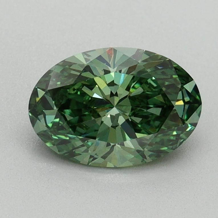 1.01 Ct. Fancy Vivid Green Oval Lab Grown Diamond